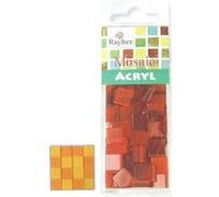 Mosaïque acrylique, 1x1 cm, transparente - Orange G