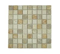 Mosaïque - ALBEDO PIERRE - AL-252 - Travertin Vieilli - 30,5x30,5 cm - Intérieur/Extérieur