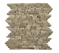 Mosaïque - ALBEDO PIERRE - Jaune - Pierre naturelle - 26,5x29,5 cm - Design sans coulis