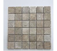Mosaïque - ALBEDO PIERRE - Travertin Vieilli - 30,5x30,5 cm - Intérieur et Extérieur - Résistant aux taches