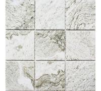 Mosaïque Carreau mur Céramique aspect pierre Structure mur gris clair Carrelage cuisine salle de bain mur - MOS22-HWA9LG