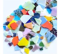 Mosaique Carreaux de mosaïque en Mica polygone, 3.5oz/100g, bricolage artisanal, Fragments colorés, carreaux de verre, matériaux de fabrication, pièces de forme irrégulière(All Color Shape)