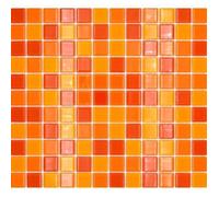 Mosaïque Carrelage Pâte de Verre Orange Jaune Rouge Mosaikplatte MOS62-0802