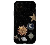Mosaïque céleste de Minuit, Soleil Cosmique Vintage, Tendance Y2K Coque pour iPhone 11