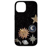 Mosaïque céleste de Minuit, Soleil Cosmique Vintage, Tendance Y2K Coque pour iPhone 14