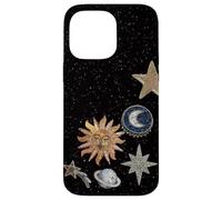Mosaïque céleste de Minuit, Soleil Cosmique Vintage, Tendance Y2K Coque pour iPhone 14 Pro Max