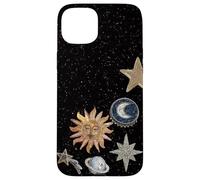 Mosaïque céleste de Minuit, Soleil Cosmique Vintage, Tendance Y2K Coque pour iPhone 15 Plus