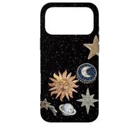Mosaïque céleste de Minuit, Soleil Cosmique Vintage, Tendance Y2K Coque pour iPhone 17 Pro Max