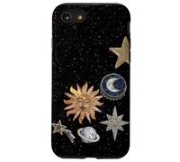 Mosaïque céleste de Minuit, Soleil Cosmique Vintage, Tendance Y2K Coque pour iPhone SE (2020) / 7/8