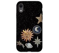 Mosaïque céleste de Minuit, Soleil Cosmique Vintage, Tendance Y2K Coque pour iPhone XR