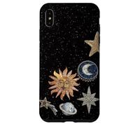 Mosaïque céleste de Minuit, Soleil Cosmique Vintage, Tendance Y2K Coque pour iPhone XS Max