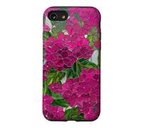 Mosaïque d'art Floral Rose Hortensia vitrail Coque pour iPhone SE (2020) / 7/8