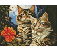 Mosaïque de diamants - Chatons magiques 30x40cm