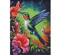 Mosaïque de diamants - Colibri reconnaissant 30x40cm
