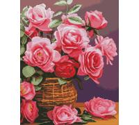 Mosaïque de diamants - Roses colorées 40x50cm