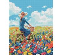 Mosaïque de diamants - Voyage en fleurs 40x50cm