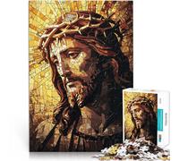 Mosaïque de Jésus-Christ Puzzle 1000 pièces pour Adultes Jouet éducatif d'apprentissage est idéal comme Cadeau pour Toute la Famille 38x26cm