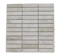 Mosaïque de Travertin Ivoire Remplie et Aiguisée, 30,5x30,5x1 cm, pour Murs et Sols