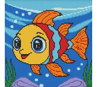Mosaïque diamant sans cadre - Poisson rêveur