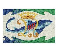 Mosaïque en céramique émaillée - AEDES - Dauphin - Garçon - 15 ans - Bleu - Adulte - Multicolore