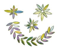 Mosaïque en céramique en forme de pétale de feuille de saule, pièces de mosaïque irrégulières pour décoration de la maison ou loisirs créatifs, fournitures de fabrication de mosaïque, vert clair
