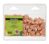 Mosaique en pâte de verre mat orange 500g - graine créative