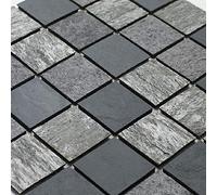 Mosaïque en pierre naturelle 30 x 30 m - carreau 5 x 5 cm mixte gris
