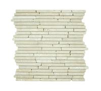 Mosaïque en travertin ivoire vieilli pour murs et sols, style naturel