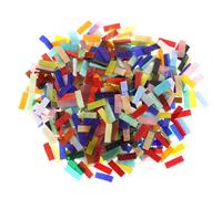 Mosaïque en Verre Mica Coloré, Fragments 0,7x2,1cm pour DIY | Finition Polie et Surface Lisse, Décor Maison, Cadres Photo et Jardinières, Lot de 500g Couleur Aléatoire