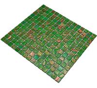 Mosaïque en verre vert clair - Carrelage carré brillant - Pour mur, sol, cuisine, salle de bain, douche