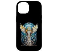 Mosaïque en vitrail Ange Extraterrestre pour fenêtre Coque pour iPhone 14