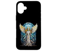 Mosaïque en vitrail Ange Extraterrestre pour fenêtre Coque pour iPhone 16 Plus