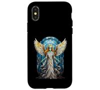 Mosaïque en vitrail Ange Extraterrestre pour fenêtre Coque pour iPhone X/XS