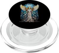 Mosaïque en vitrail Ange Extraterrestre pour fenêtre PopSockets PopGrip pour MagSafe