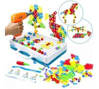 Mosaique Enfant Jeux Enfant 3 Ans - Montessori Jeu Construction Puzzle 3D Jouet Éducatifs Perceuse Créatif Jouet à Visser Jeux Éduca