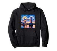 Mosaïque étoilée de Tower Bridge, art emblématique de Londres Sweat à Capuche