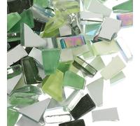 Mosaïque Fragments Verts Forme Irrégulière pour Loisirs Créatifs DIY