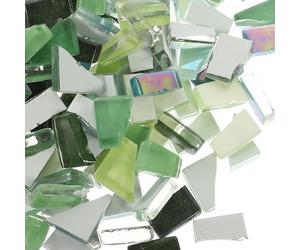 Mosaïque Fragments Verts Forme Irrégulière pour Loisirs Créatifs DIY