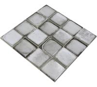 Mosaïque Gris Clair Zementoptik Brillant Quadrat Mur Cuisine Bain WB88-S02