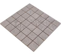 Mosaïque Gris Retrooptik en Grès Mat Quadrat Sol Mur Cuisine Bain WB14-G3