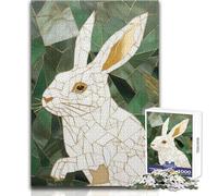 Mosaïque Lapin Kentsugi Art 1000 Pièces - Puzzle pour Adolescents - Activité Éducative et Logique - Cadeau Unique et Touchant - Dimensions 38x52cm