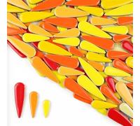 Mosaique Loisir Creatif Carreaux de céramique en forme de gouttelettes d'eau, 100g/3.5oz, mosaïque en porcelaine for bricolage, forme de gouttes de pluie, mélange de 3 tailles, multicolores en option(