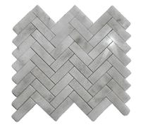 Mosaïque Marbre - ALBEDO PIERRE - Chevrons - Poli - 30x30 cm - Résistant à l'humidité