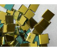 Mosaïque miroir or pour projets artistiques, mosaïque or pour bricolage 121 cubes