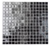 Mosaïque - MOSANI - MOS50-0302 - Pâte de Verre - Noir - 20x20 mm