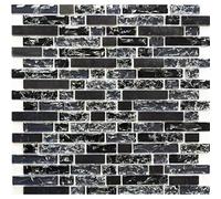 Mosaïque - MOSANI - Noir Graphite - Pâte de Verre - 30x30 cm - 0,09 m²