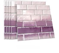 Mosaïque murale rétro en PVC imperméable 30,5 x 30,5 cm | Facile à décoller et à appliquer pour une installation rapide sans colle ni outils.
