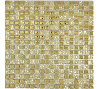 Mosaïque Pâte de Verre Or Transparent Tuile de Mur Küchenfliese Miroir Mosaïque