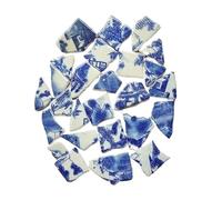 Mosaique Pièces 14oz/397g(21~24 pièces) carreaux de mosaïque en céramique, matériaux de fabrication de mosaïque artisanale for bricolage(Blue and White 14)