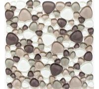 Mosaïque Pierre Naturelle Cristal Mélange Transparent / Beige / Braun Wc Bain